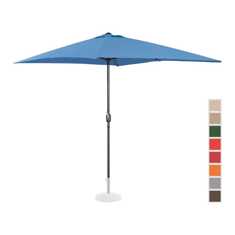 Стоячий садовий парасолька - 200 x 300 см - синій Uniprodo (-)}} від компанії Euromarka - фото 1