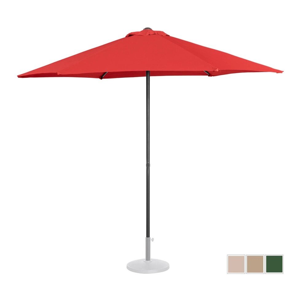 Стоячий садовий парасолька - Ø270 см - червоний Uniprodo (-)}}}} від компанії Euromarka - фото 1