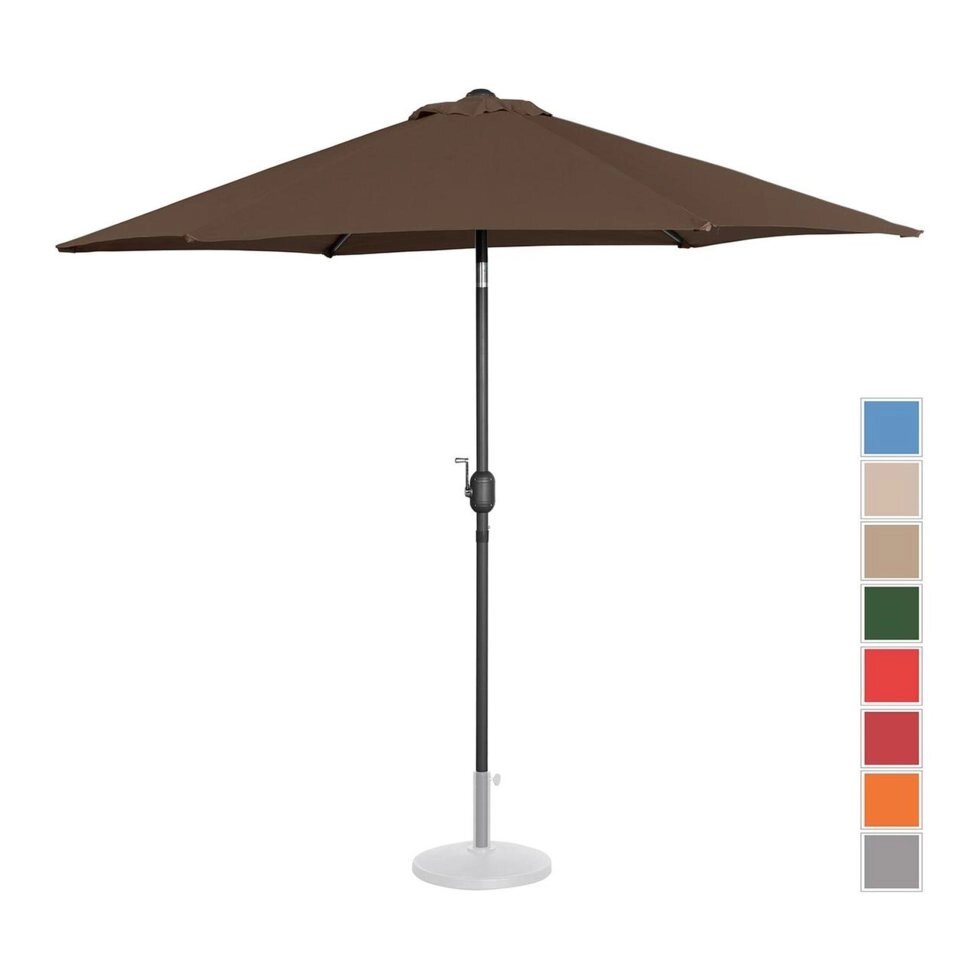 Стоячий садовий парасолька - Ø270 см - коричневий Uniprodo (-) від компанії Euromarka - фото 1