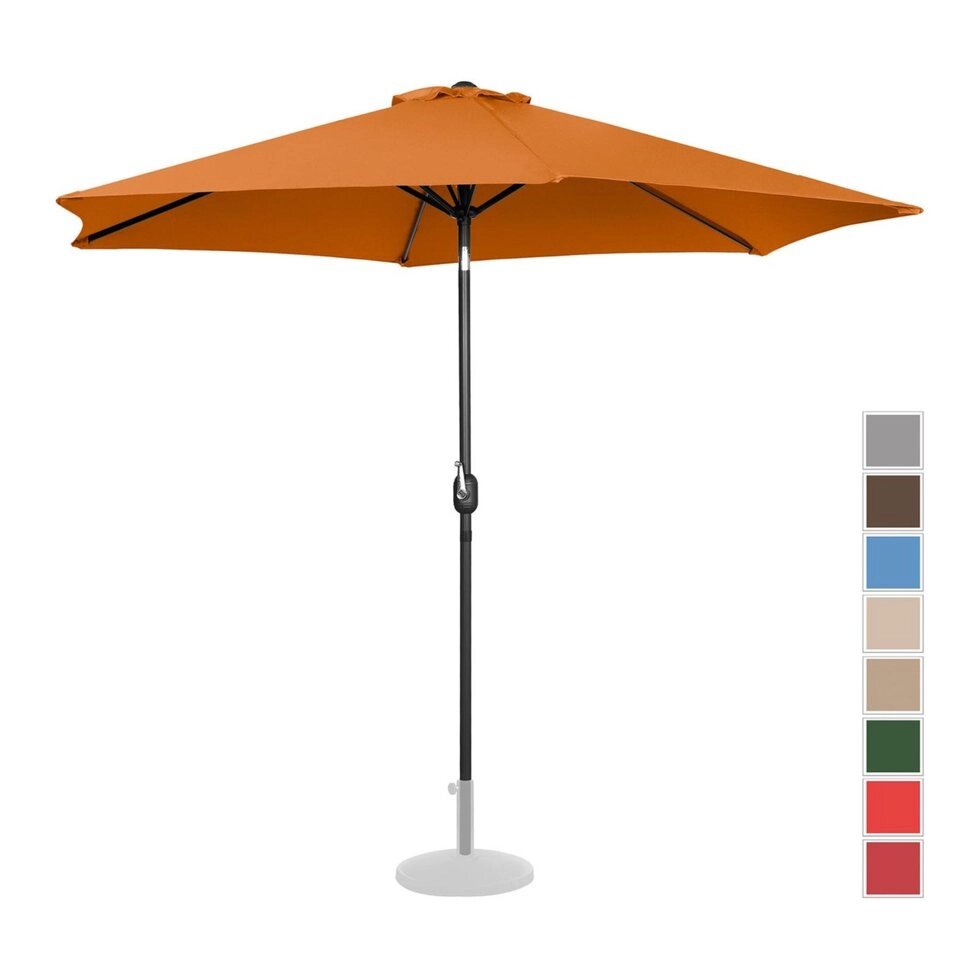 Стоячий садовий парасолька - Ø300 см - помаранчевий Uniprodo (-) від компанії Euromarka - фото 1