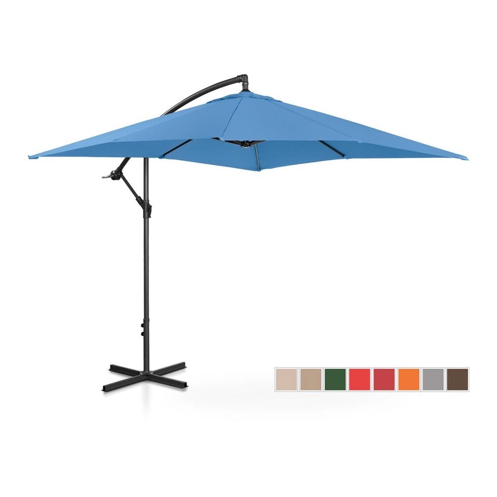 Суспендована садова парасолька - 250 x 250 см - синій Uniprodo (-)}} від компанії Euromarka - фото 1