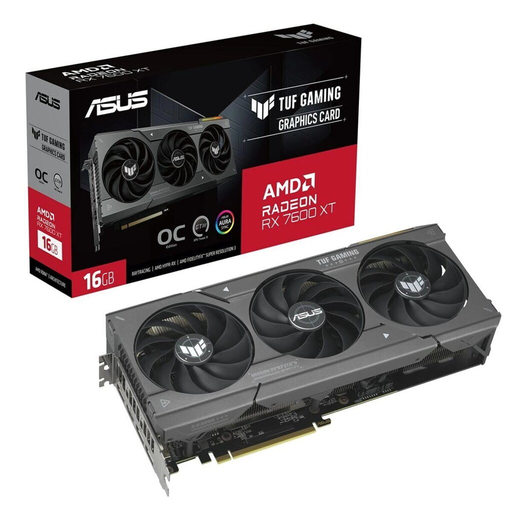 Відеокарта Asus Tuf-Rx7600Xt-O16G Amd Radeon Rx 7600 Xt 16 ГБ Gdr6 від компанії Euromarka - фото 1