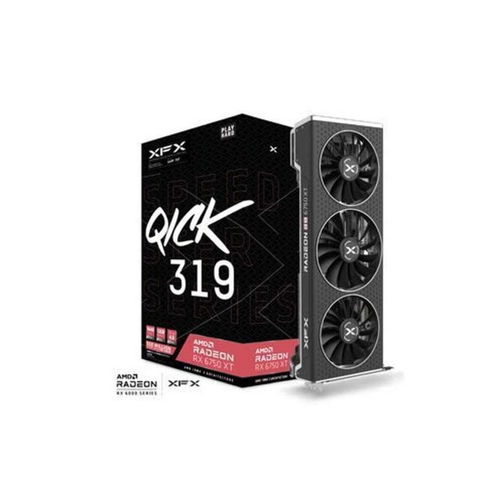 Відеокарта Xfx Speedster Qick319 Radeon Rx 6750 Xt 12 ГБ оперативної пам'яті від компанії Euromarka - фото 1