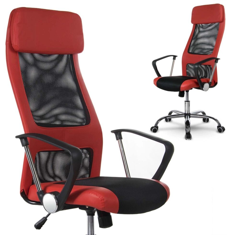 Висока сучасне офісне крісло Rio red від компанії Euromarka - фото 1