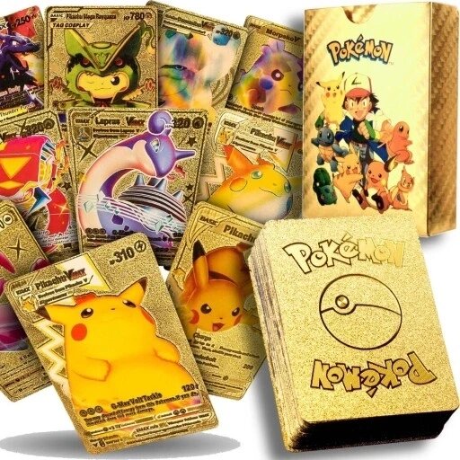 ЗОЛОТІ КОЛЕКЦІОННІ КАРТИ POKEMON GOLD 55 ШТ від компанії Euromarka - фото 1