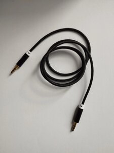 AUX кабель JBL (кабель) для передачі аудіо / Кабель Jack 3.5 mm. Тканинний кабель / Чорний