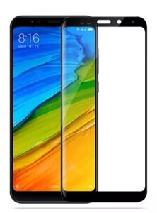 Загартоване захисне скло на Xiaomi Redmi 5 Plus Чорне Повне покриття