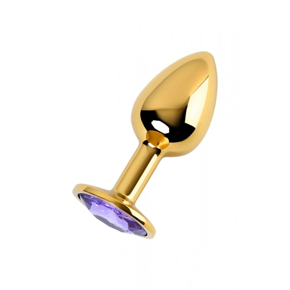 Anal Plug LoveShop Золотий металевий фіолетовий, м від компанії Інтернет магазин Персик - фото 1