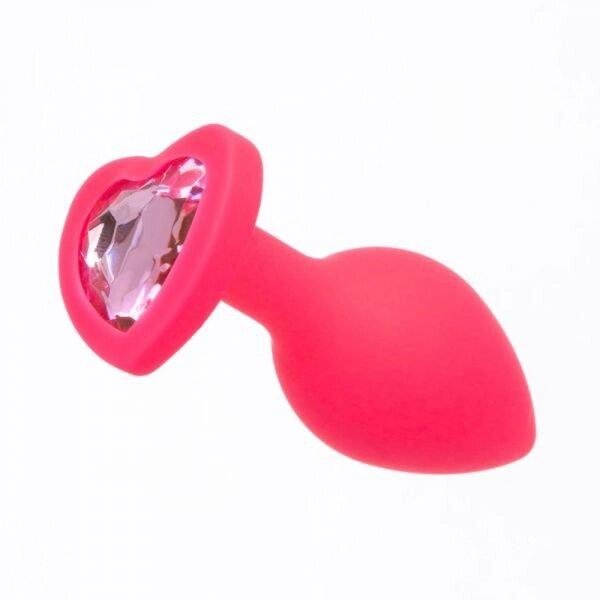 Анальна Pink Silicone Heart Light Pink, S від компанії Інтернет магазин Персик - фото 1