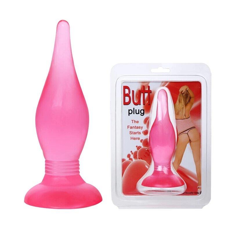Анальна пробка на присоску Butt plug, BI-017006 Pink від компанії Інтернет магазин Персик - фото 1
