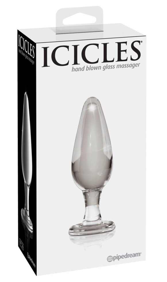 Анальна пробка скляна ICICLES №26 від компанії Інтернет магазин Персик - фото 1