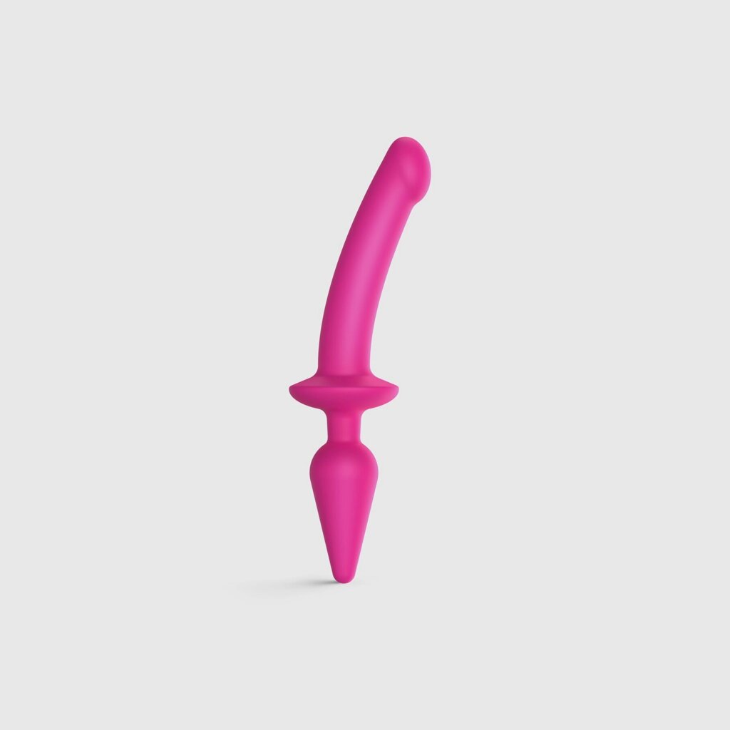 Анальна пробка з дилдо Strap-On-Me SWITCH PLUG-IN SEMI-REALISTIC DILDO FUCHSIA - L ( м'ята упаковка ) від компанії Інтернет магазин Персик - фото 1