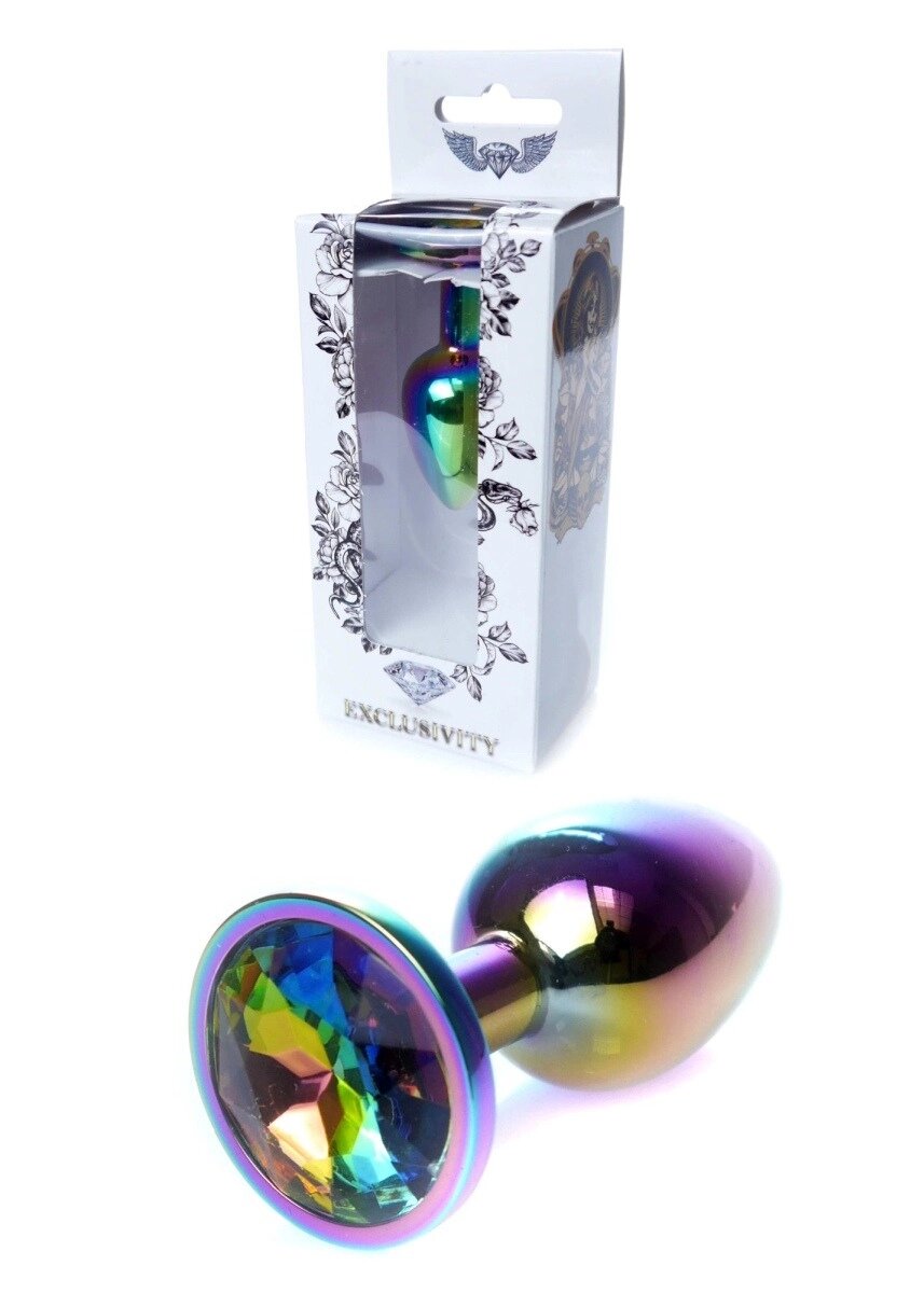 Анальна пробка з каменем Boss Series , Plug-Jewellery Multicolour PLUG- Clear від компанії Інтернет магазин Персик - фото 1