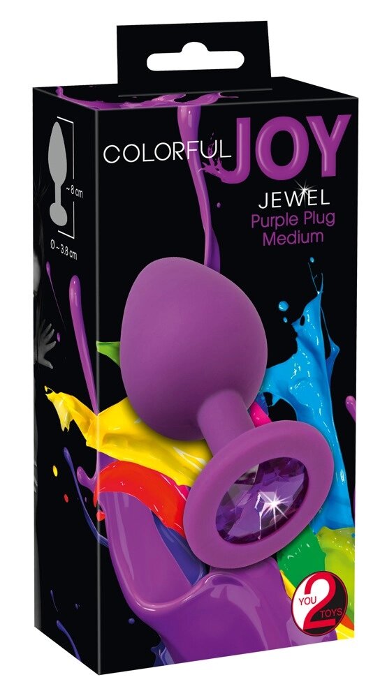 Анальна пробка з каменем You2Toys Colorful Joy Jewel Purple Plug Medium від компанії Інтернет магазин Персик - фото 1