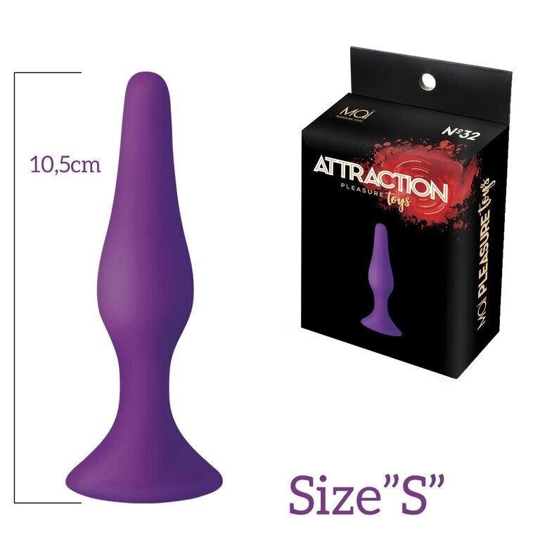 Анальна пробка з присоскою MAI Attraction Toys 10,5 см на 2,5 см від компанії Інтернет магазин Персик - фото 1