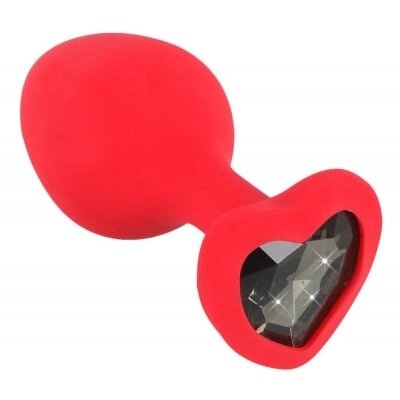 Анальна пробка з стразом у формі серця You2Toys, червона від компанії Інтернет магазин Персик - фото 1