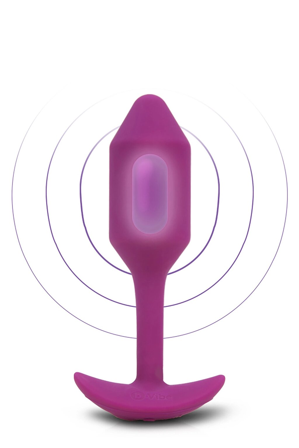 Анальна пробка з вібрацією Snug Plug 2 B-Vibe, силіконова, рожева від компанії Інтернет магазин Персик - фото 1