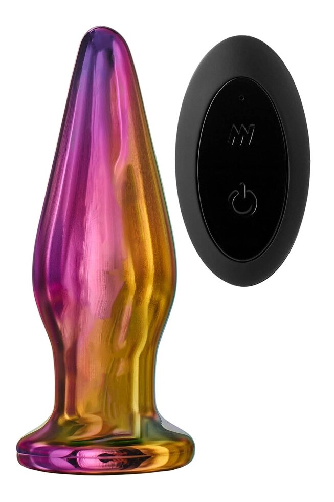 Анальна пробка з вібраційною конічною скляною іграшкою для сновидіння гламурного скла від компанії Інтернет магазин Персик - фото 1