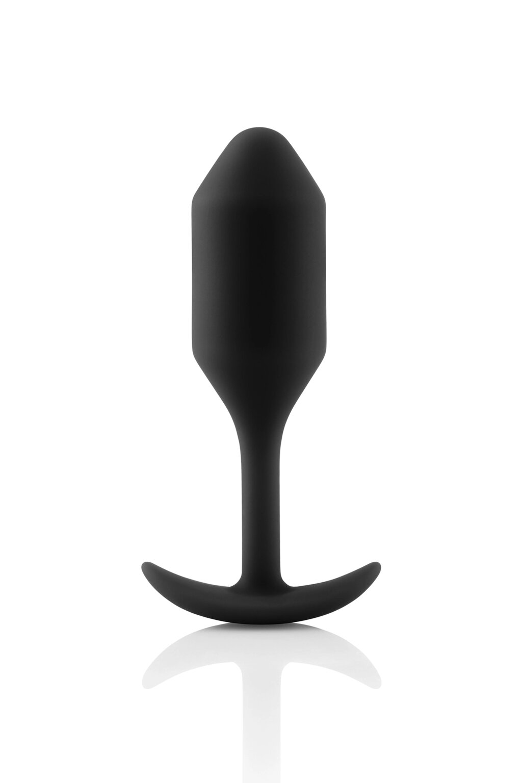 Анальна пробка зі зміщеним центром ваги B-Vibe Snug Plug 2, силіконова, чорна від компанії Інтернет магазин Персик - фото 1