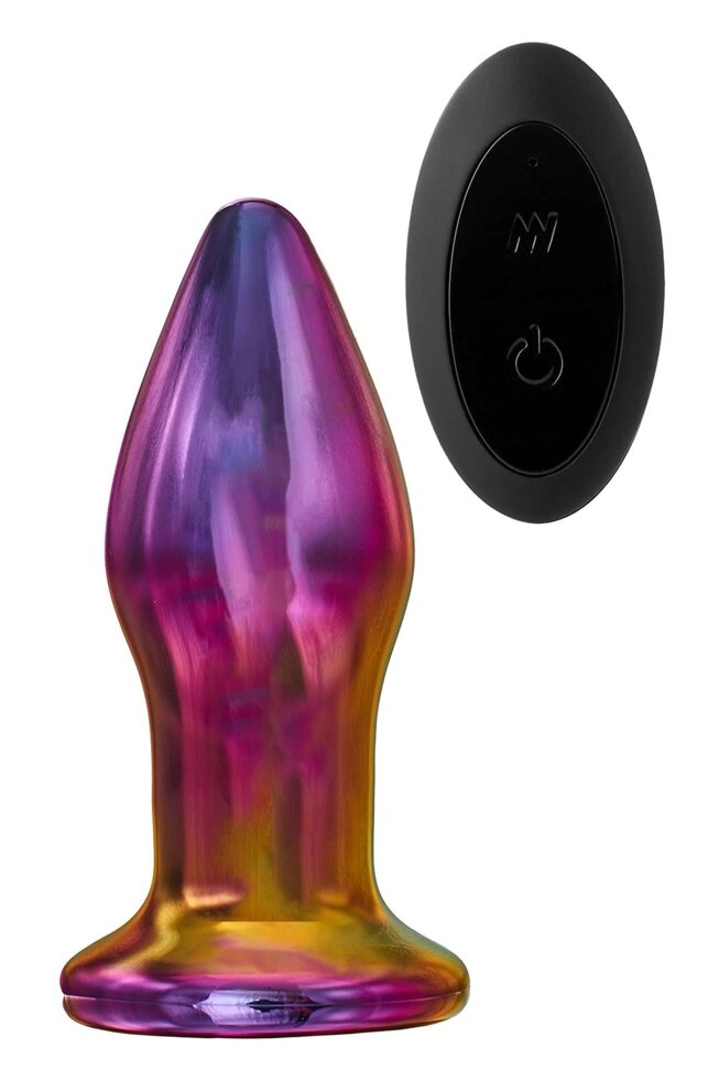 Анальна штепсельна штепсельна вилка з вібраційною скляною іграшкою для гламурного скляного вилки від компанії Інтернет магазин Персик - фото 1