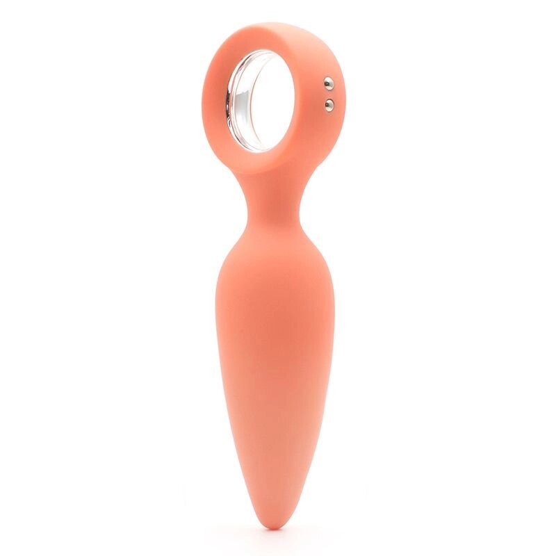 Анальна вібропробка KisToy Orville Orange, діаметр 30мм від компанії Інтернет магазин Персик - фото 1