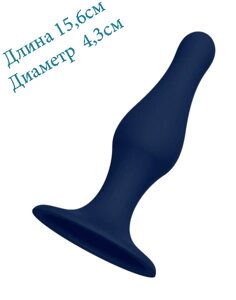 Анальна пробка конус 15,6см на 4,3см cheeky LOVE silicone PLUG LARGE BLUE