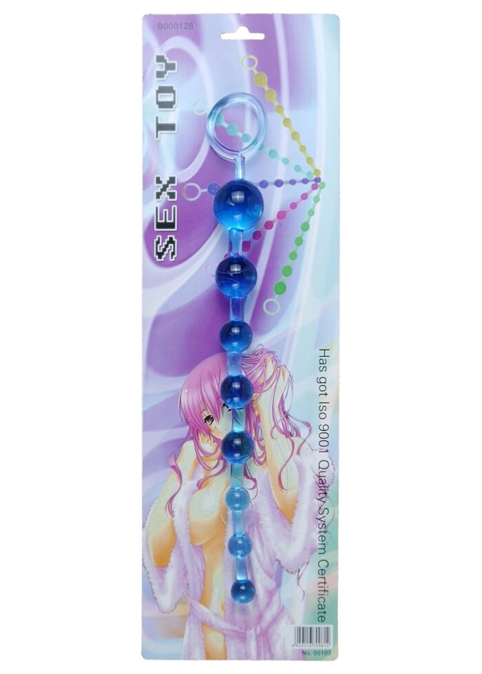 Анальні буси Jelly Anal Beads BLUE, BS6700087 від компанії Інтернет магазин Персик - фото 1