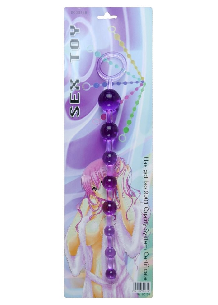Анальні буси Jelly Anal Beads PURPLE, BS6700085 від компанії Інтернет магазин Персик - фото 1