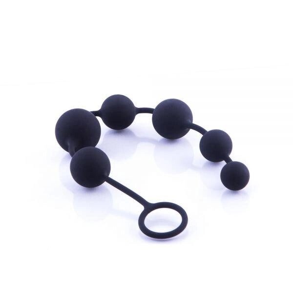 Анальні кульки Black Silicone Large від компанії Інтернет магазин Персик - фото 1