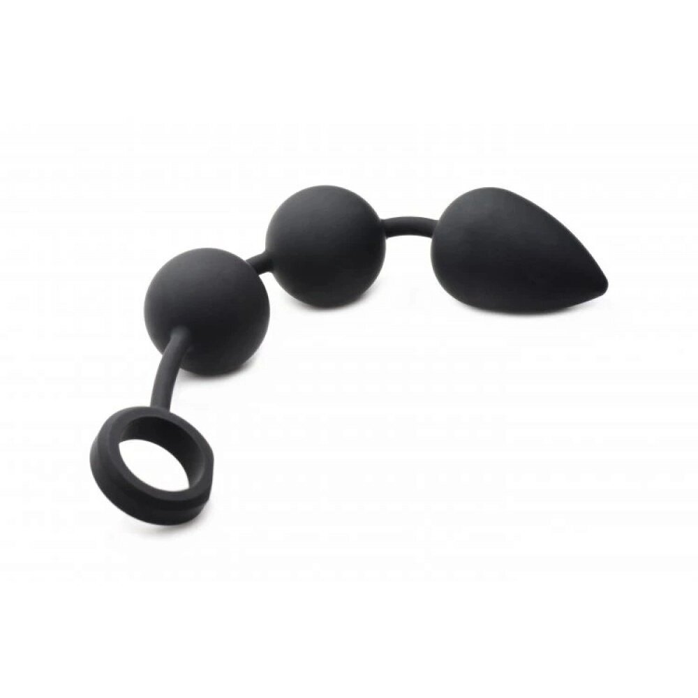 Анальні кульки Tom of Finland обтяжені, чорні від компанії Інтернет магазин Персик - фото 1