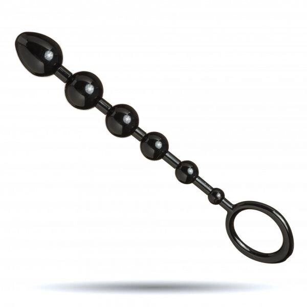 Анальні ланцюжок Jelly Butt Beads, Black від компанії Інтернет магазин Персик - фото 1