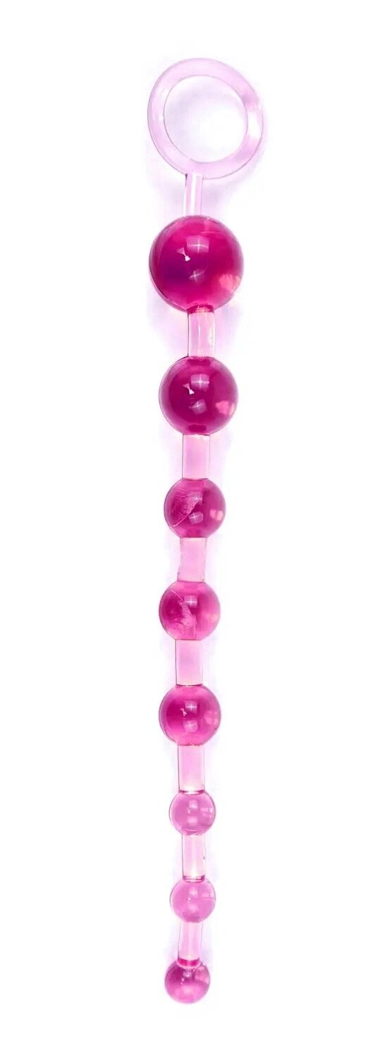 Анальні намиста Jelly Anal Beads Pink, SKN-ANL033 Pink від компанії Інтернет магазин Персик - фото 1