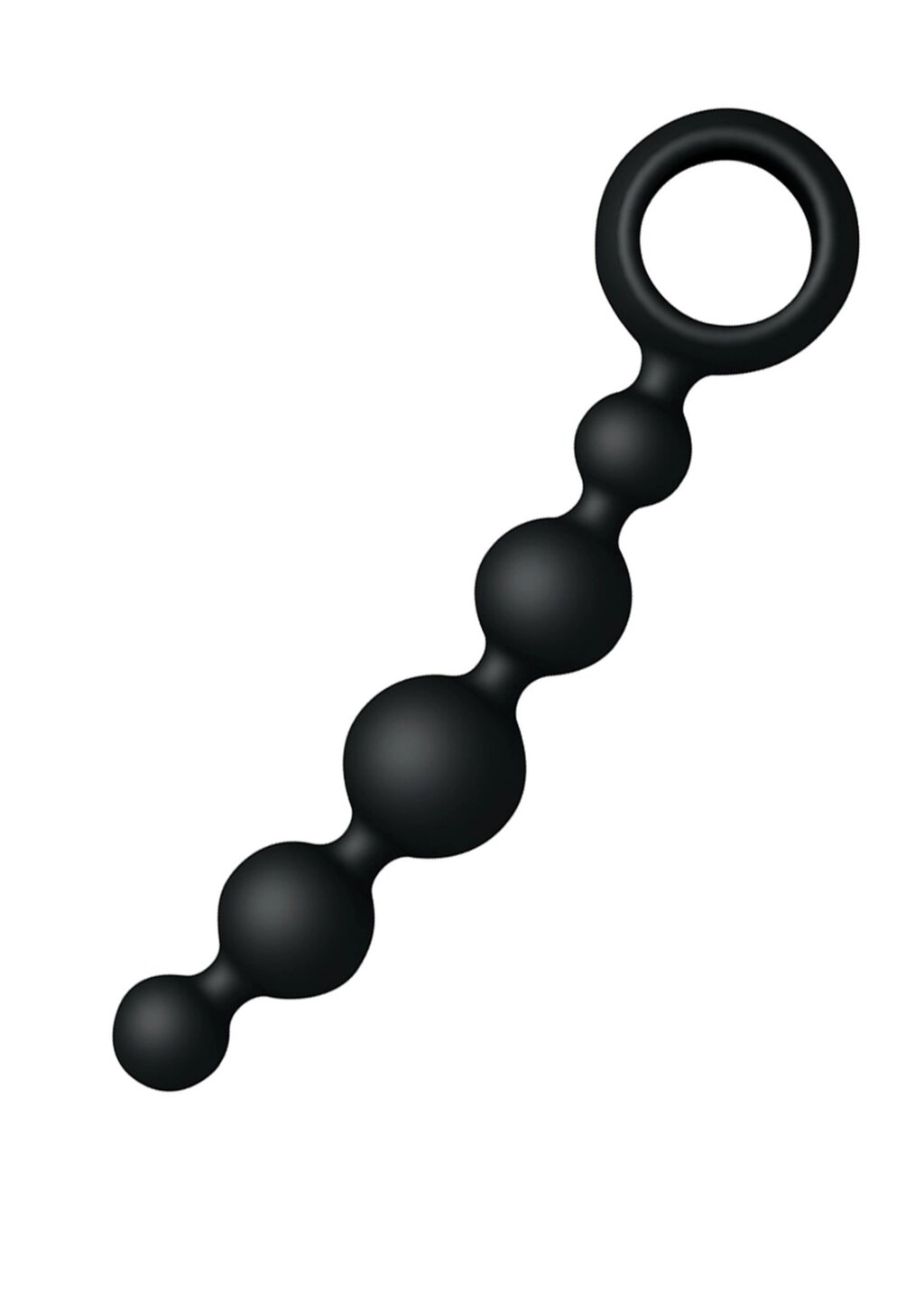 Анальний ланцюжок Joy Division Joyballs anal wave, силіконовий, чорний, 17.5 см від компанії Інтернет магазин Персик - фото 1