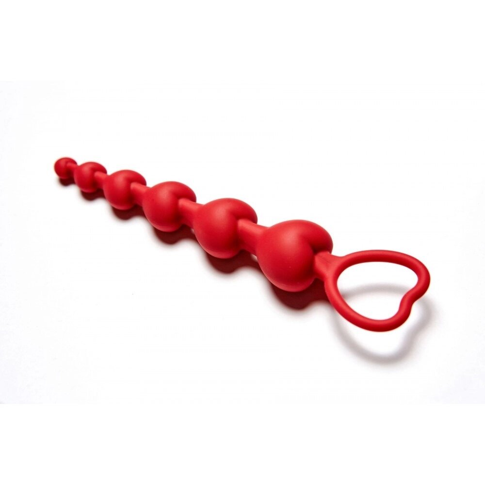 Анальний ланцюжок Loveshop RED 15.5 см від компанії Інтернет магазин Персик - фото 1