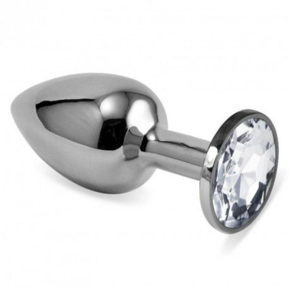 Анальний штепсельний метал алмазний кришталь, L від компанії Інтернет магазин Персик - фото 1