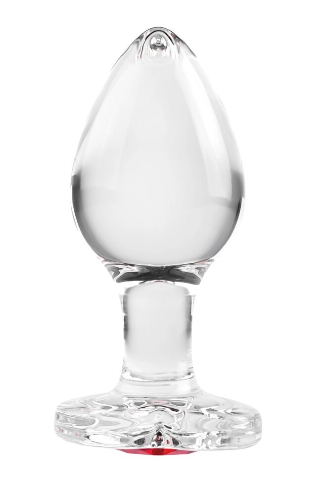 Анальний штепсельний скляний розмір m adam et eve червоне серце Gem скло від компанії Інтернет магазин Персик - фото 1