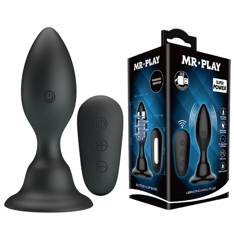 Анальний стимулятор з вібрацією MR PLAY - VIBRATING ANAL PLUG, BI-040076W-MR від компанії Інтернет магазин Персик - фото 1