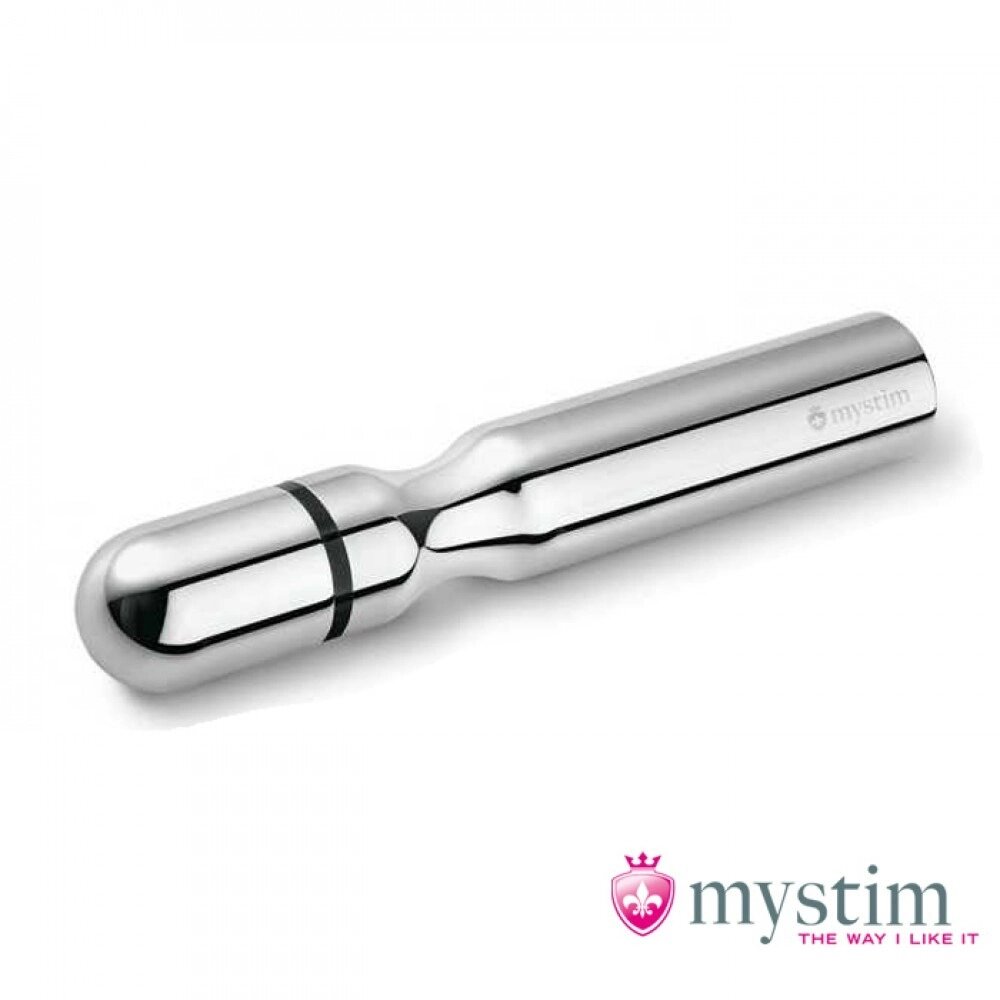 Анально-Вагінальний електростимулятор Mystim-Double Dann, срібний, 15.5 х 2.5 см від компанії Інтернет магазин Персик - фото 1