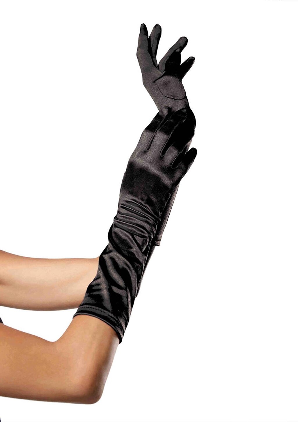 Атласні рукавички проспекту проспекту ліктя довжина атласні рукавички o/s від компанії Інтернет магазин Персик - фото 1