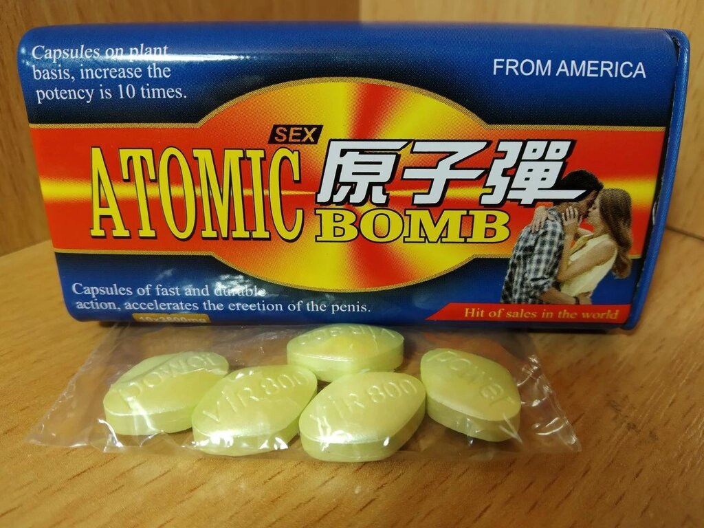 Атомна бомба таблетки для потенції 5 таблеток від компанії Інтернет магазин Персик - фото 1