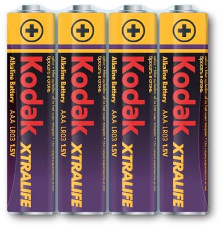 Батарейка лужна Kodak XTRALIFE Alkaline LR03 AAA (4 шт) від компанії Інтернет магазин Персик - фото 1