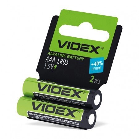 Батарейка лужна Videx Alkaline LR03 AAA ( 2 шт ) від компанії Інтернет магазин Персик - фото 1