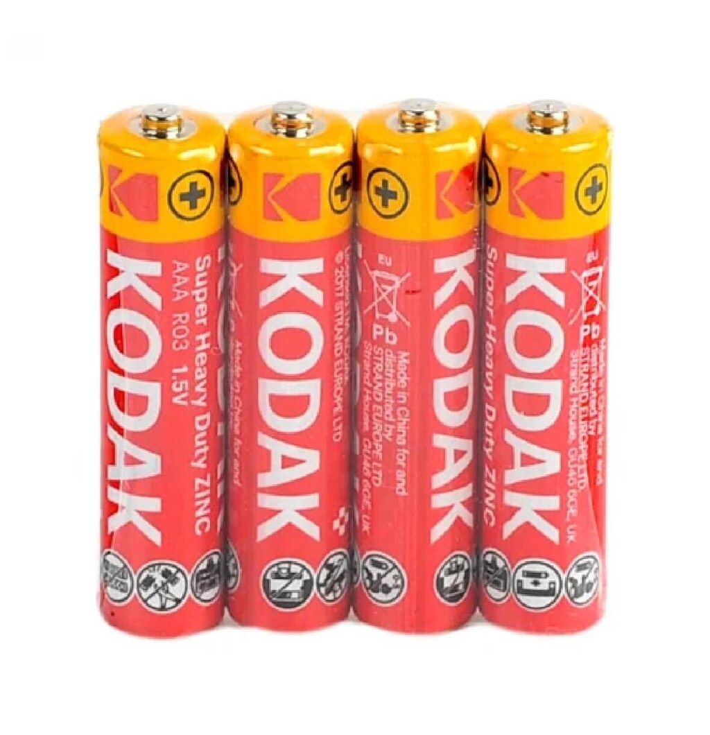 Батарейка сольова Kodak Super Heavy Duty R3 AAA ( 4 шт ) від компанії Інтернет магазин Персик - фото 1