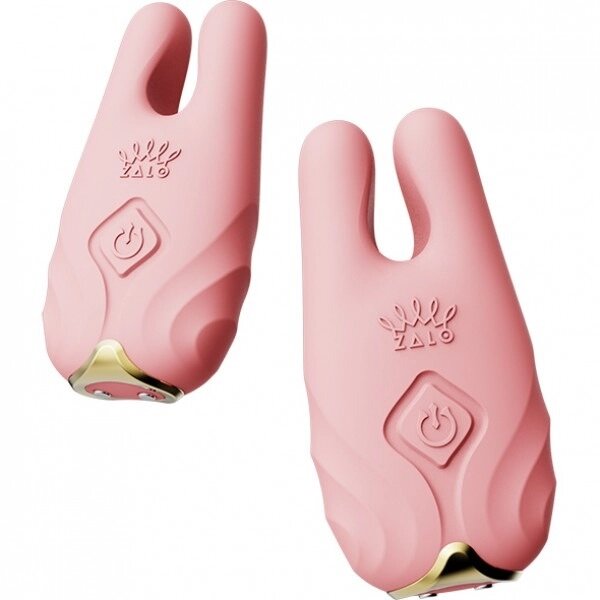 Бездротові смарт вібруючі затискачі для сосків ZALO Nave Vibrating Nipple Clamps рожевий від компанії Інтернет магазин Персик - фото 1