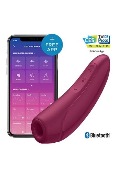 Безконтактний стимулятор клітора SATISFYER CURVY1 + ROSE RED від компанії Інтернет магазин Персик - фото 1