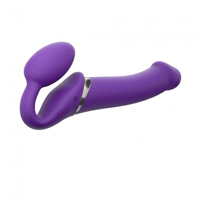 Безремневой страпон з вібрацією Strap-On-Me Vibrating Violet L, діаметр 3,7см, пульт ДУ, регульовані від компанії Інтернет магазин Персик - фото 1