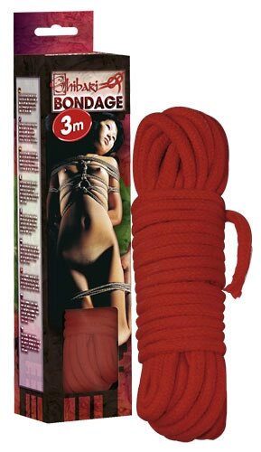 Бондажная мотузка червона (3м) від компанії Інтернет магазин Персик - фото 1