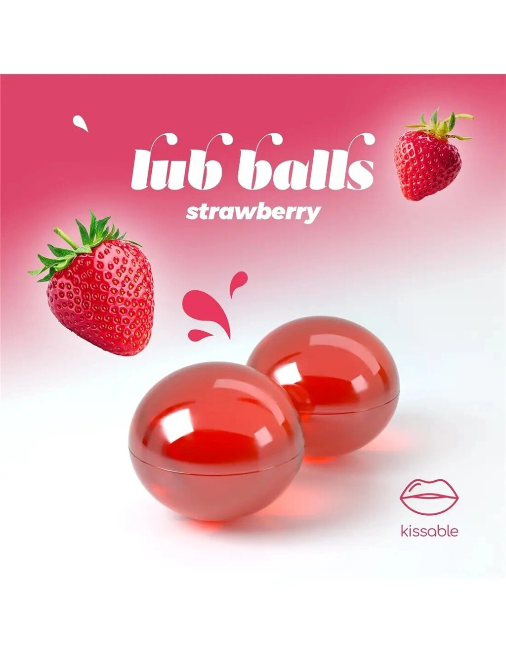 Бразильські кульки LUB BALLS зі смаком полуниці 2 шт. по 3 гр. від компанії Інтернет магазин Персик - фото 1