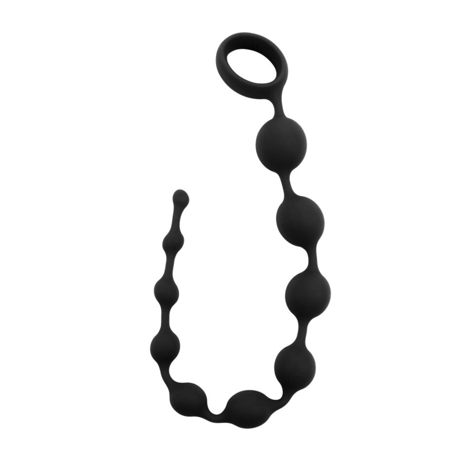 CH63362 Анальний ланцюжок силікон Chisa 12 '' Black Mont Playful Beads від компанії Інтернет магазин Персик - фото 1