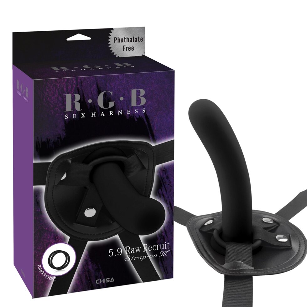 CH75374 Страпон фаллоім. насадка RGB Sex Harntss 5.9 '' Raw Recruit Strap-On M Chisa від компанії Інтернет магазин Персик - фото 1